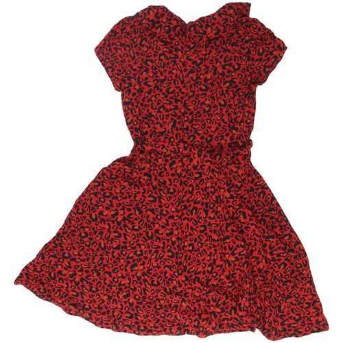 Billie & Blossom Women’s Red Animal Print A-Line Dress, Size 14