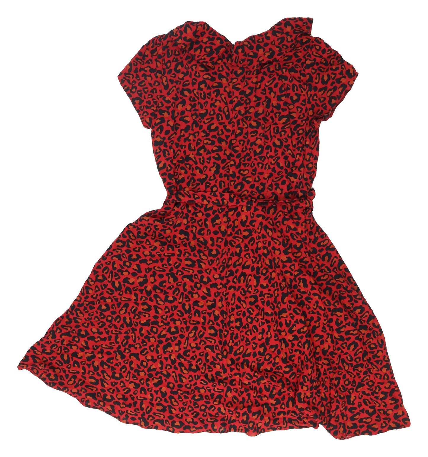 Billie & Blossom Women’s Red Animal Print A-Line Dress, Size 14