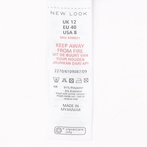 New Look Women's Zebra Print Stretch Dress Size 12