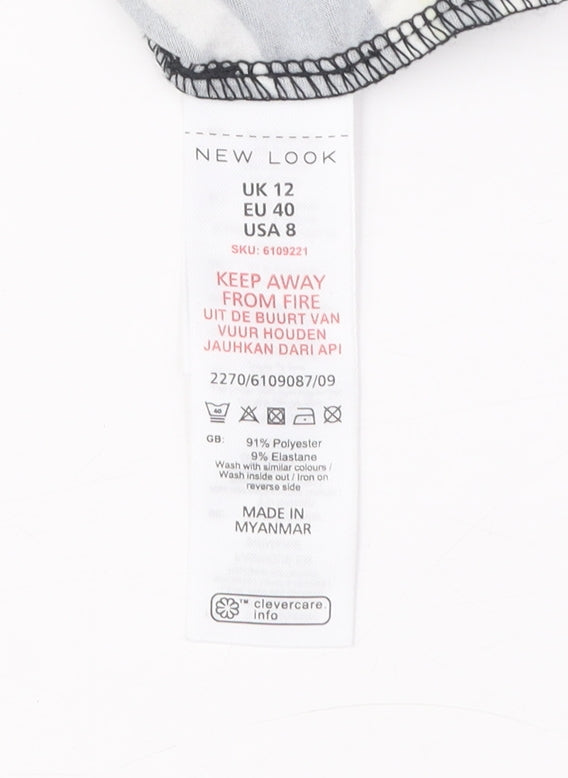 New Look Women's Zebra Print Stretch Dress Size 12