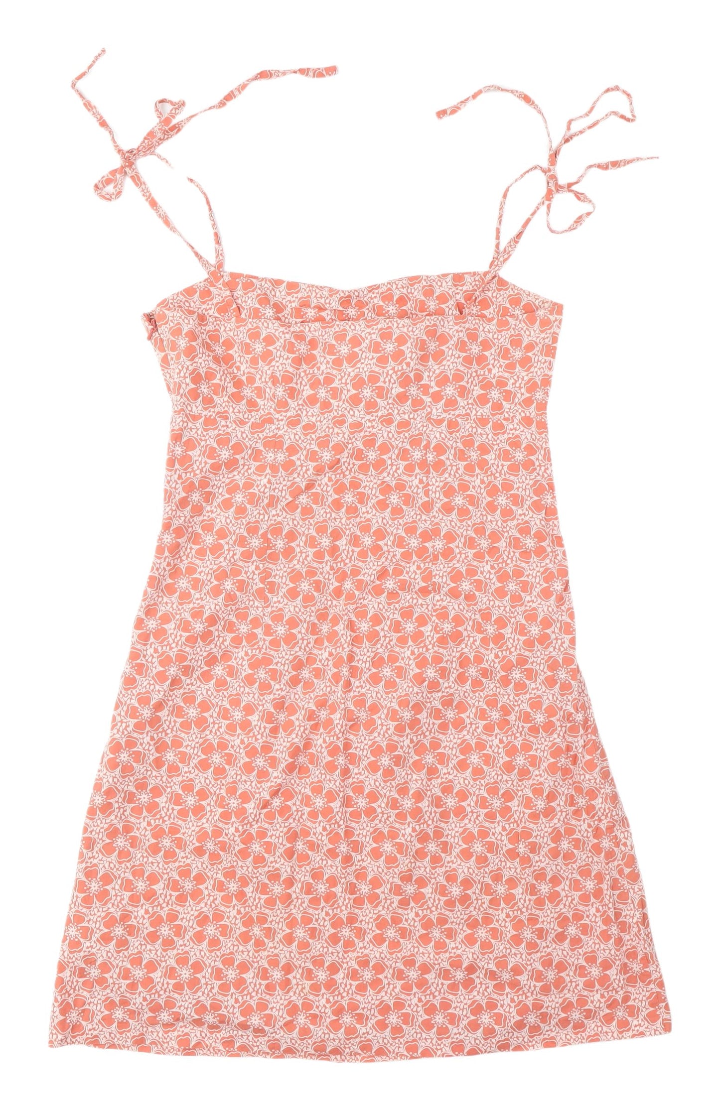 Miss Selfridge Women’s Orange Floral Slip Dress, Size 6, Summer