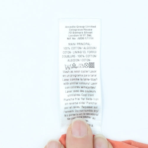 Miss Selfridge Women’s Orange Floral Slip Dress, Size 6, Summer