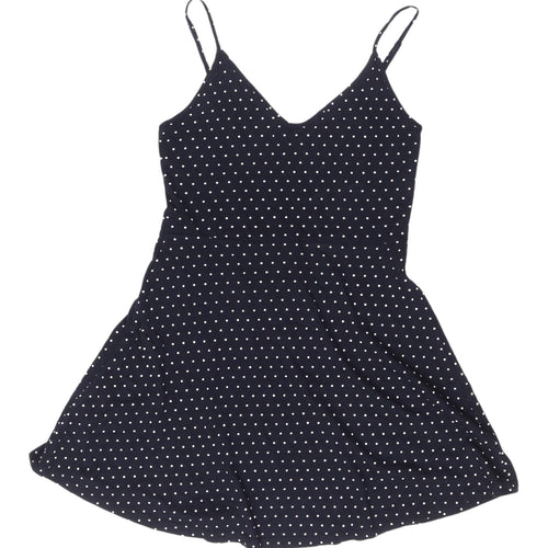 H&M Women's Black Polka Dot Slip Dress Size S