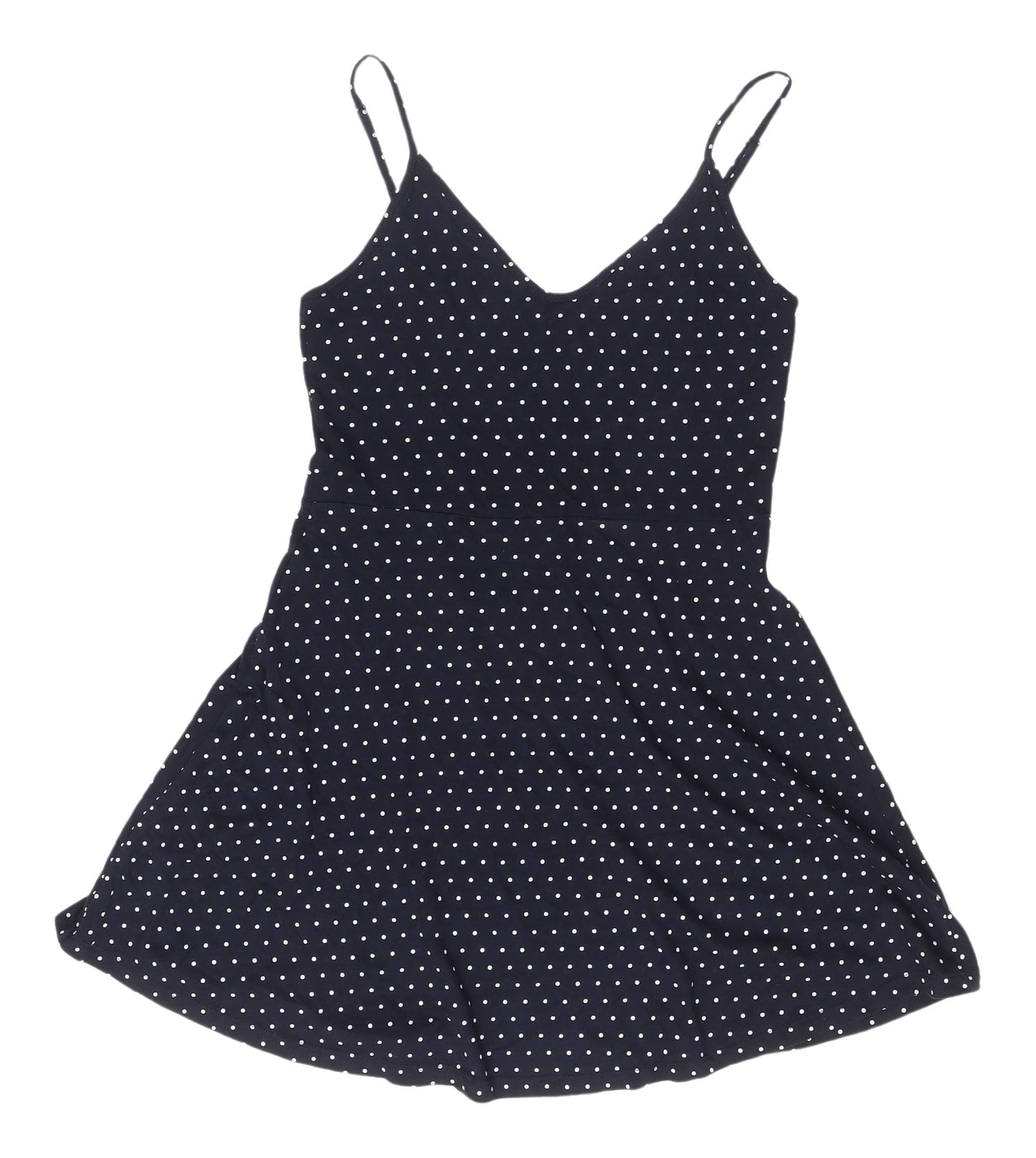 H&M Women's Black Polka Dot Slip Dress Size S