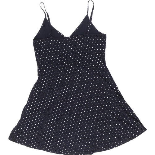 H&M Women's Black Polka Dot Slip Dress Size S