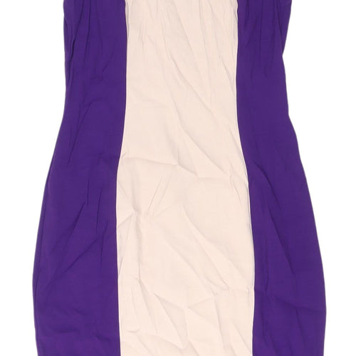 French Connection Women's Purple Sheath Dress - Size 12
