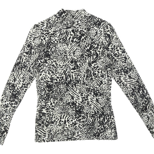 Mint Velvet Women's Animal Print Jersey Top, Multicoloured, M