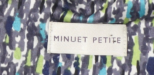 Minuet Petite Multicoloured Blouse, UK Size 8, Geometric Pattern