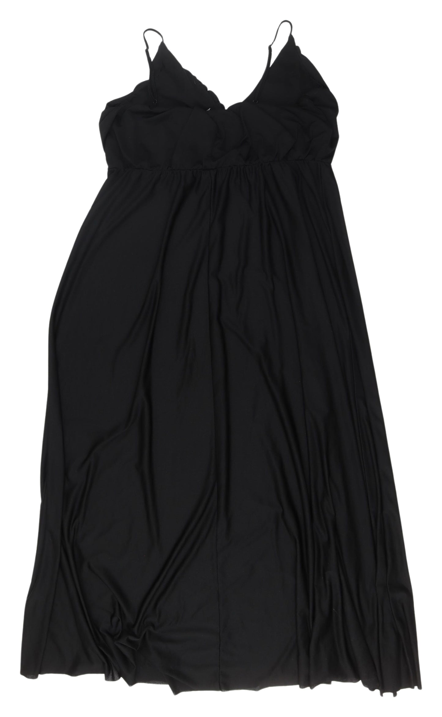 ASOS Black Slip Midi Dress for Women, Size 18