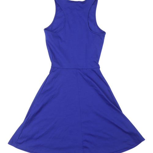 H&M Women's Blue A-Line Sleeveless Dress XS