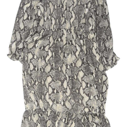 Zara Women's Multicoloured Shift Midi Dress