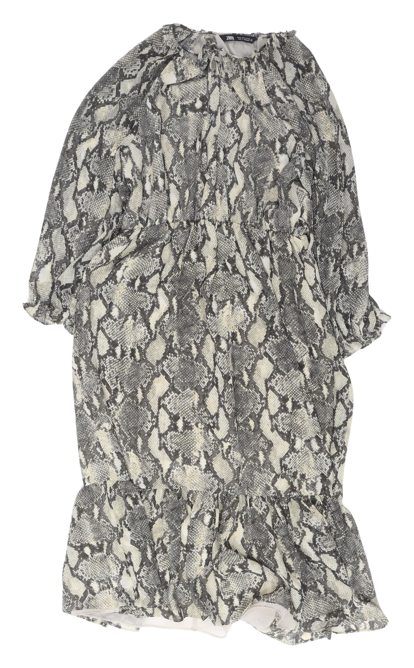 Zara Women's Multicoloured Shift Midi Dress