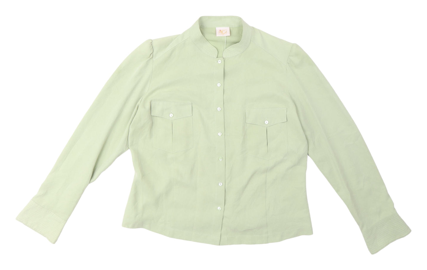 Country Casuals Women's Green Collared Blouse Size 14