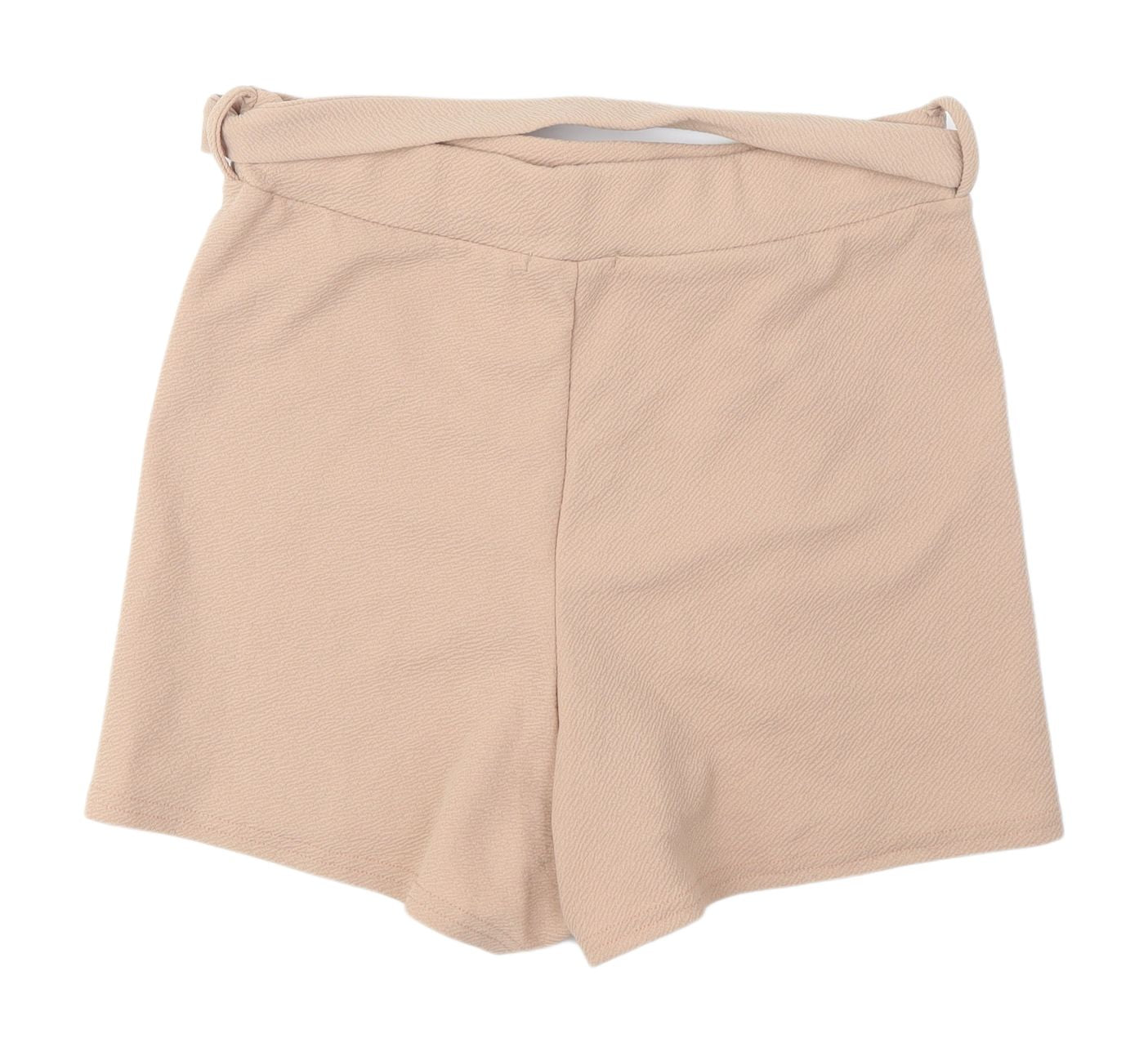 I Saw It First Women Beige Paperbag Shorts Size 16