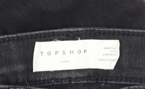 Topshop Women's Black Skinny High Rise Jeans Size 10