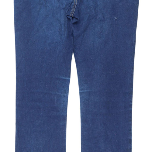 Tu Women's Blue Straight Jeans Size 14 Stretch Denim