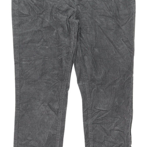 Marks and Spencer Grey Corduroy Women's Trousers Size 14