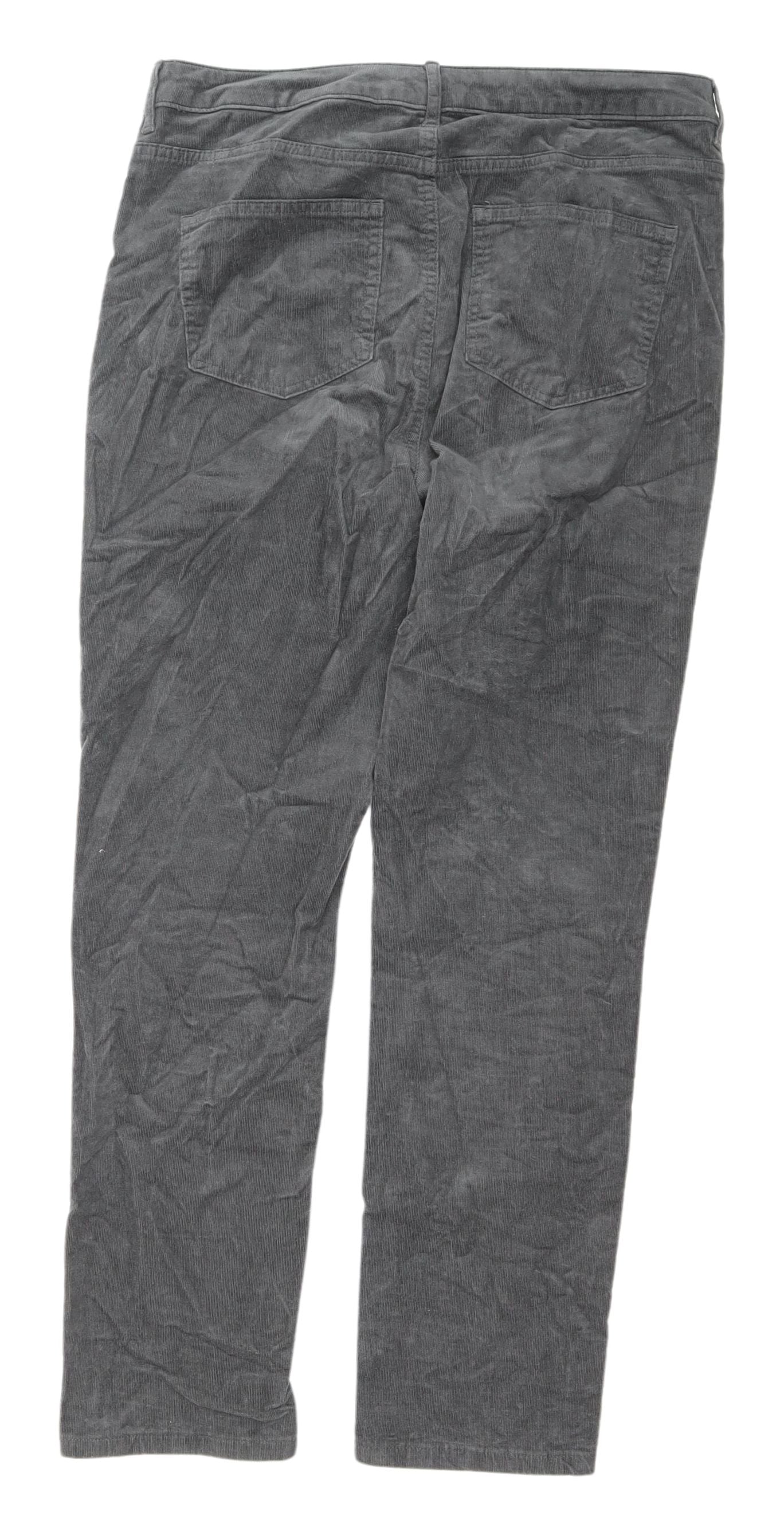 Marks and Spencer Grey Corduroy Women's Trousers Size 14