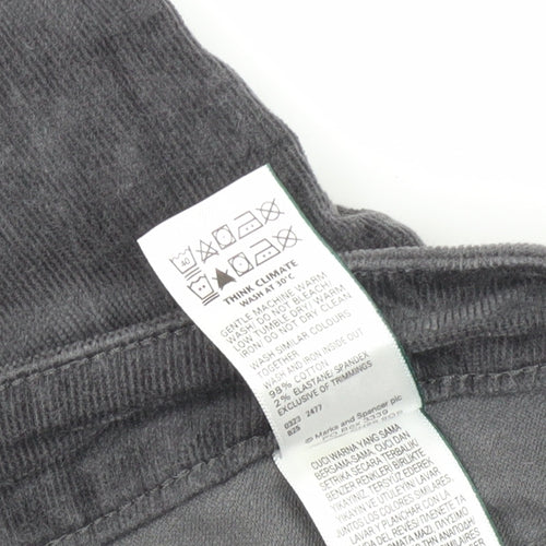 Marks and Spencer Grey Corduroy Women's Trousers Size 14