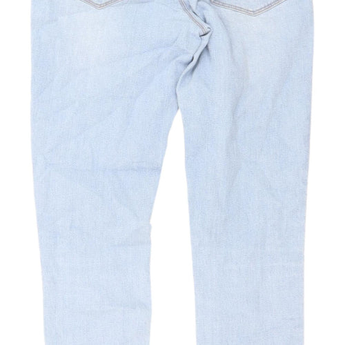 George Women's Light Blue Straight Jeans Size 10