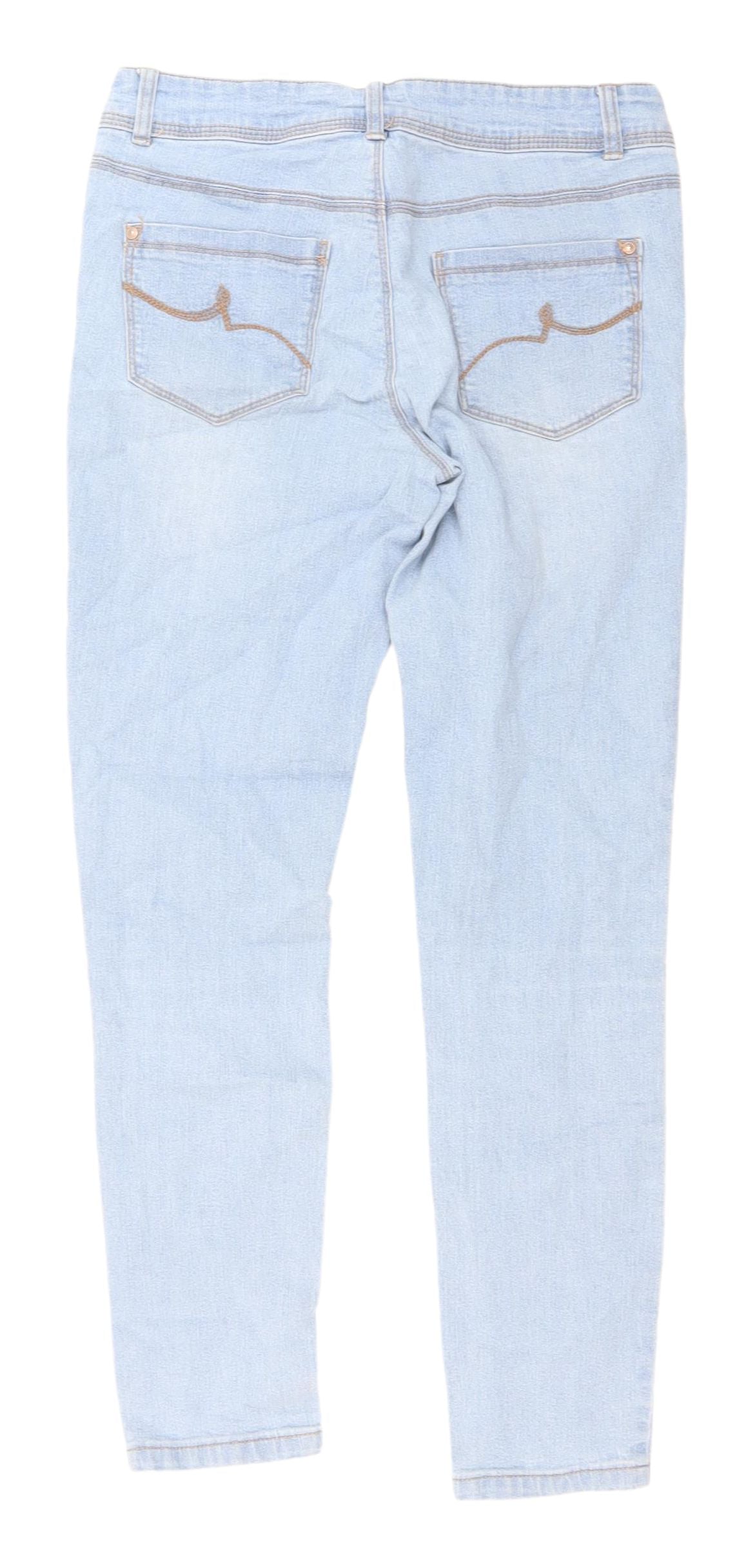 George Women's Light Blue Straight Jeans Size 10