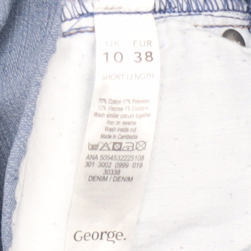 George Women's Light Blue Straight Jeans Size 10