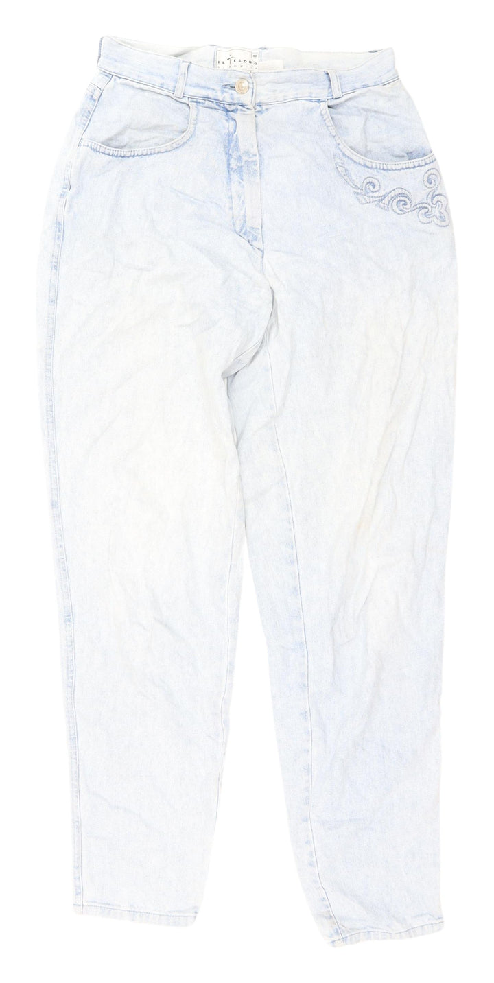 IL TESORO Women's Blue Straight Jeans Size 12