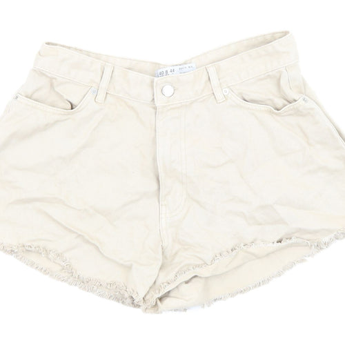 Primark Women Beige Cut-Off Cotton Shorts