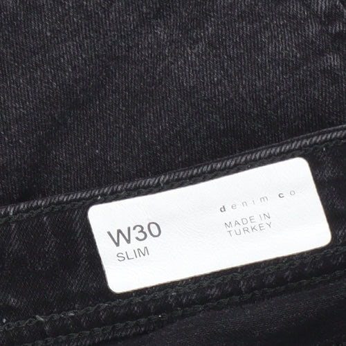 Denim Co Men's Black Slim Fit Chino Shorts, 30 in, Spring Style