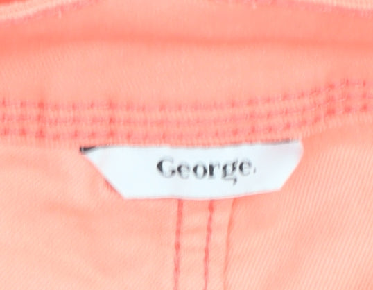 George Women's Cropped Pink Comfort Jeans Size 18