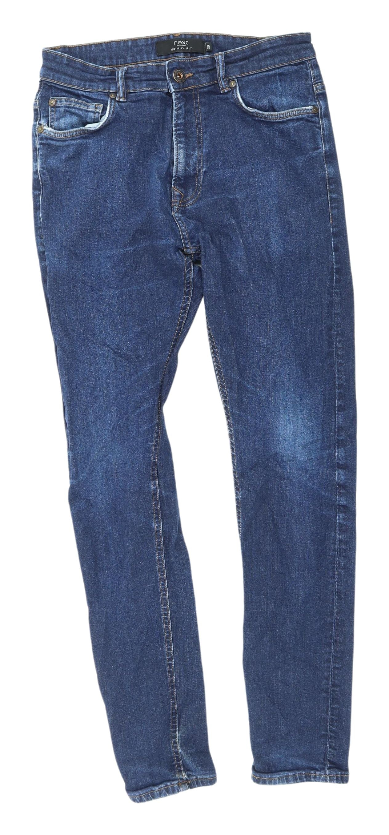 Next Men's Blue Skinny Denim Jeans Size 30