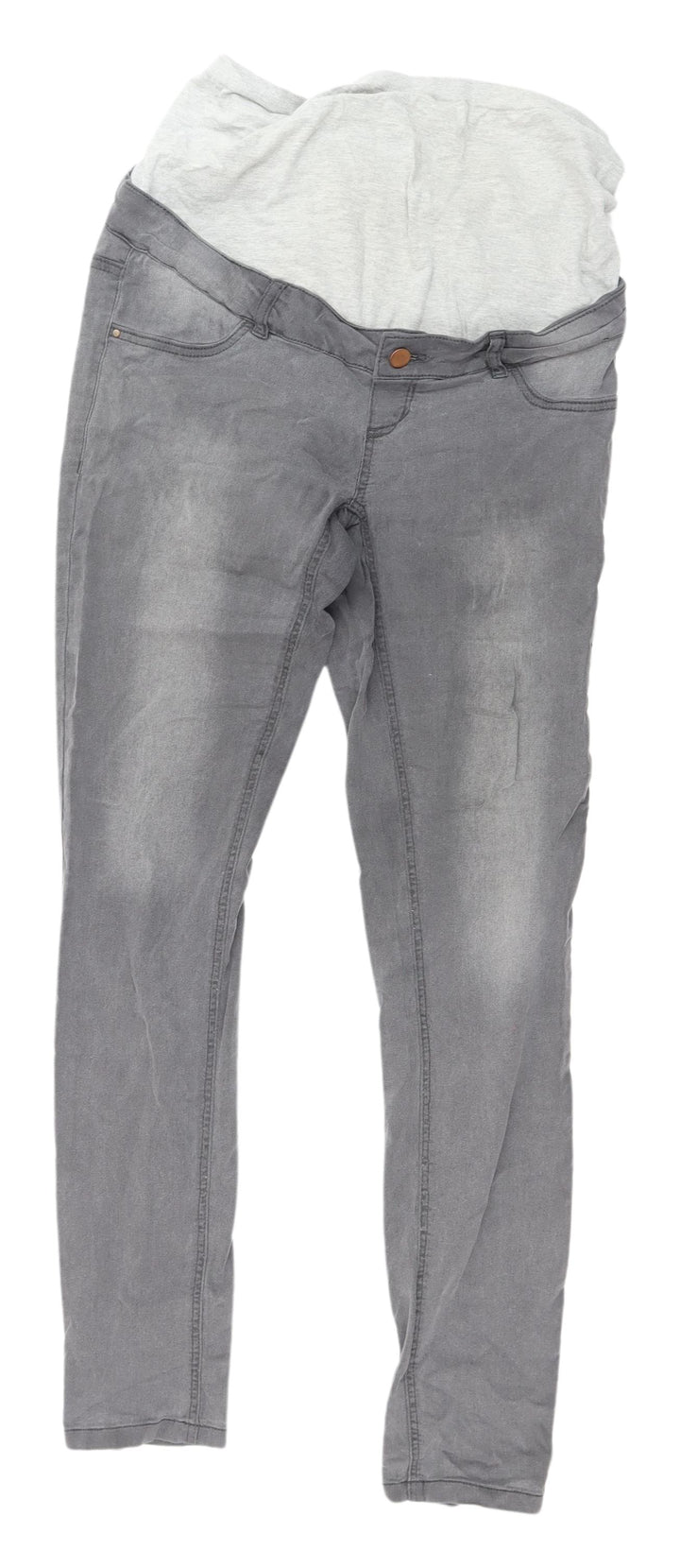 Mama Licious Women's Grey Maternity Skinny Jeans