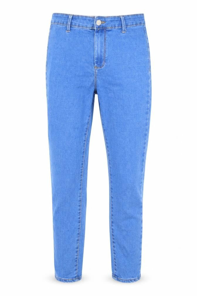 Front view of Primark Women's Blue Straight Jeans, size 6