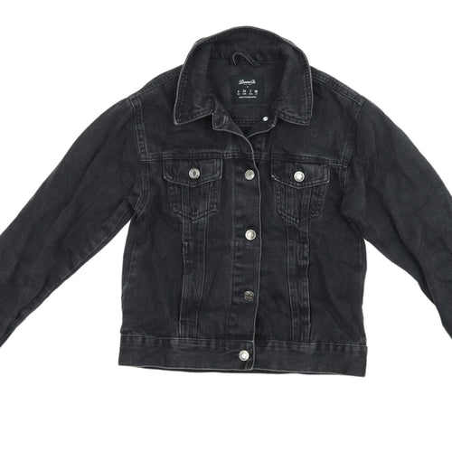 Denim Co. Ladies Black Cropped Denim Jacket Size 6