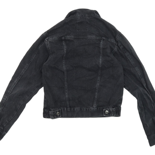 Denim Co. Ladies Black Cropped Denim Jacket Size 6