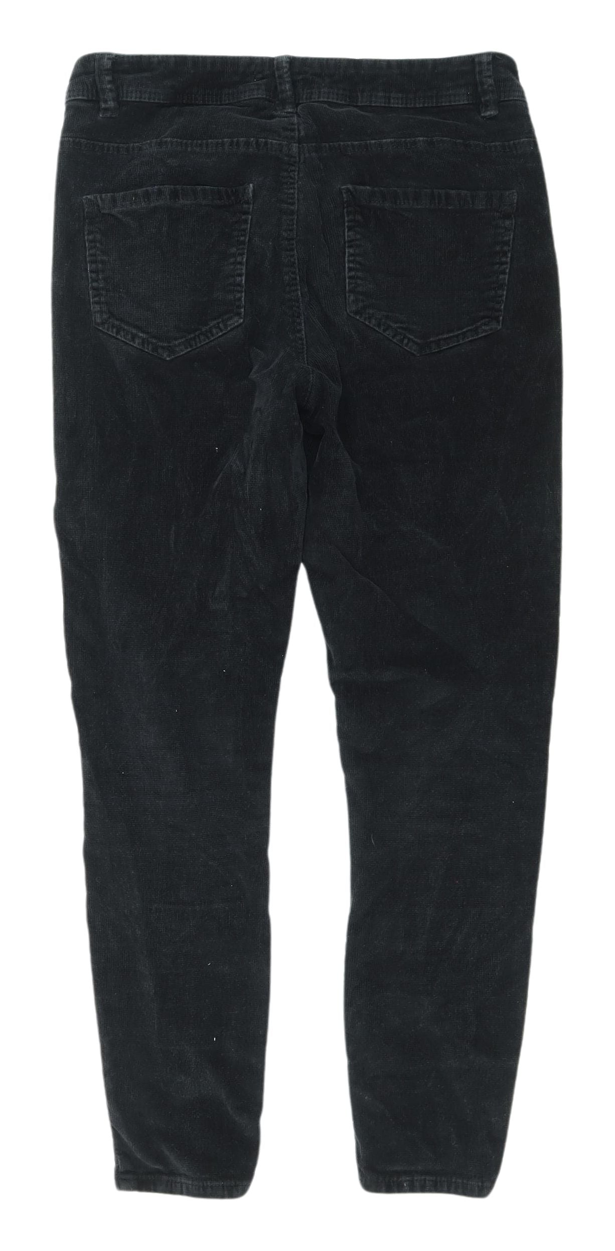 Denim Co. Women's Black Corduroy Jegging Trousers - Size 12