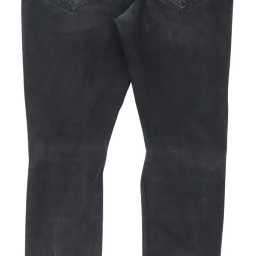 Zara Women's Black Distressed Skinny Jeans, Size 18