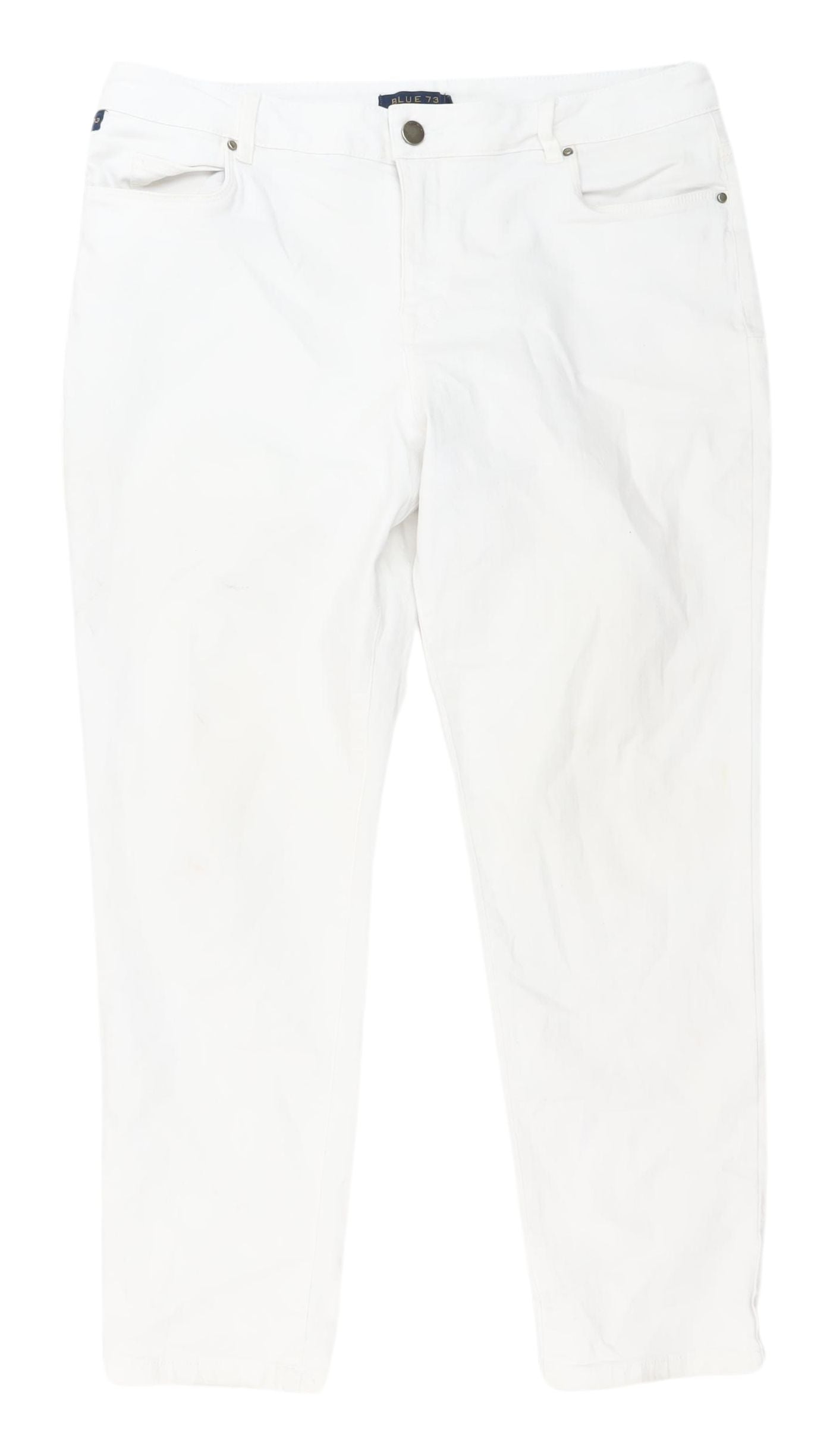Blue 73 Women's White Straight Jeans Size 14