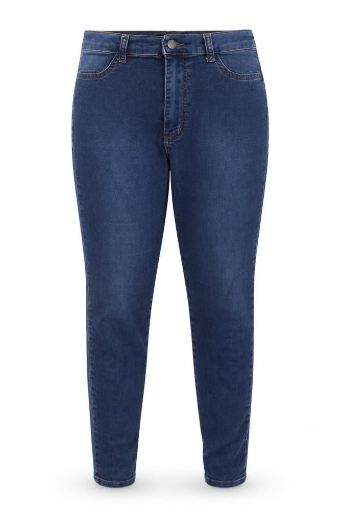 Front view of Boohoo Women's Blue Skinny Jeans, size 12