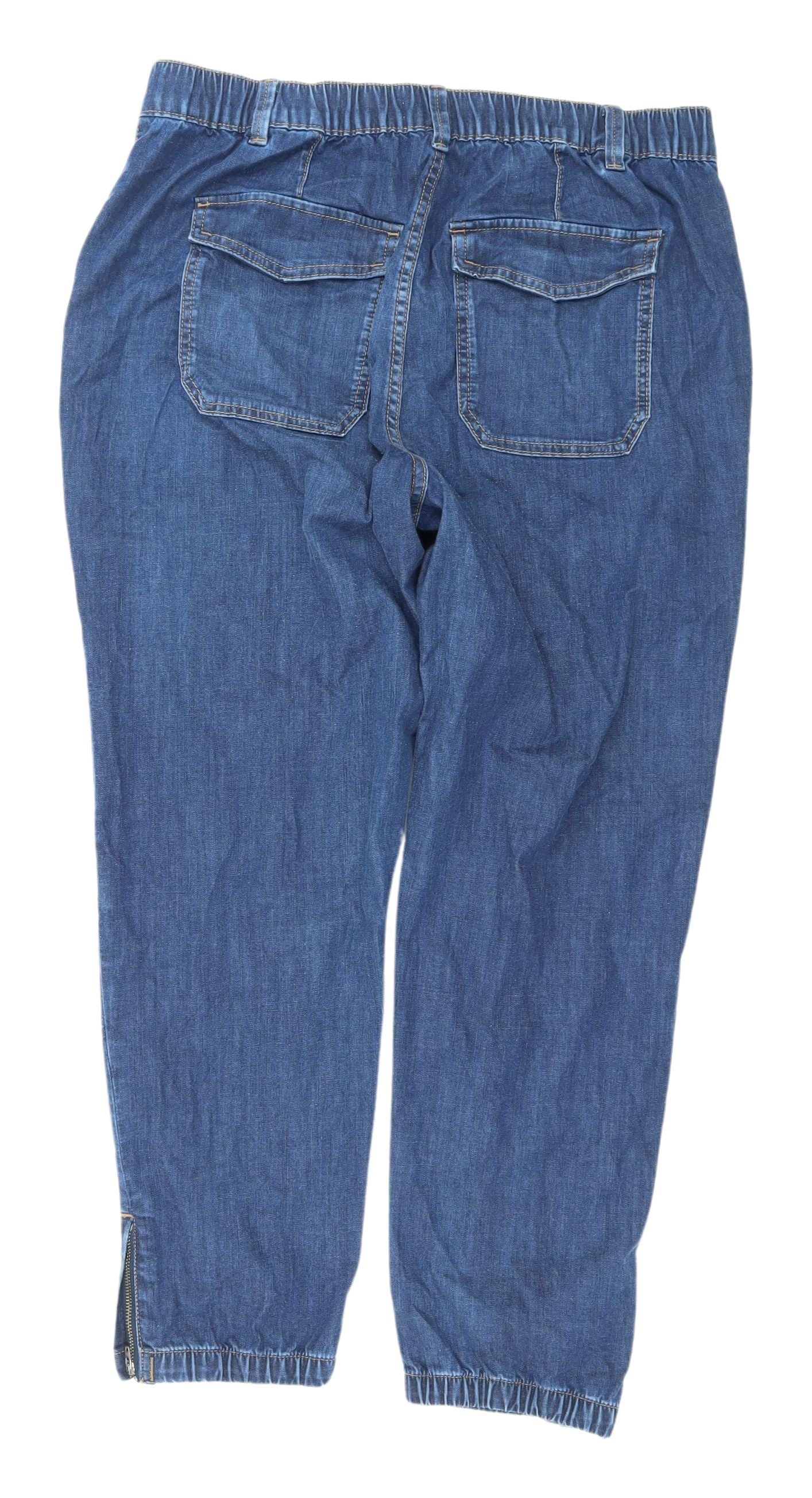 Marks and Spencer Women's Blue Cropped Jeans, Size 14 Short