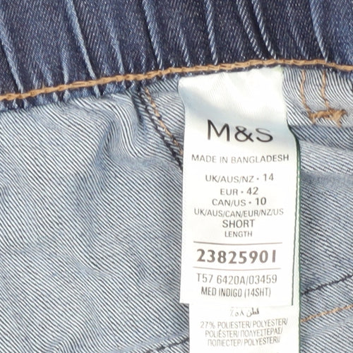 Marks and Spencer Women's Blue Cropped Jeans, Size 14 Short