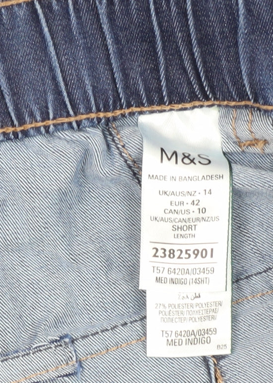 Marks and Spencer Women's Blue Cropped Jeans, Size 14 Short