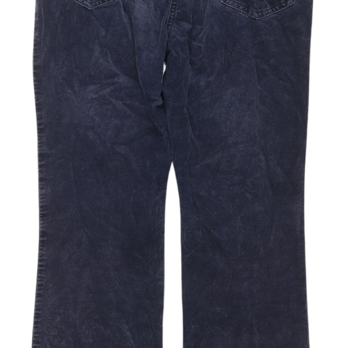 Marks and Spencer Women's Blue Corduroy Trousers Size 14