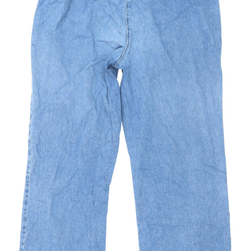 Cotton Traders Women's Blue Wide-Leg Denim Jeans