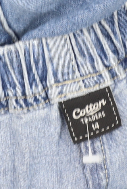 Cotton Traders Women's Blue Wide-Leg Denim Jeans