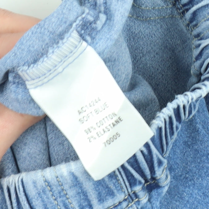 Cotton Traders Women's Blue Wide-Leg Denim Jeans