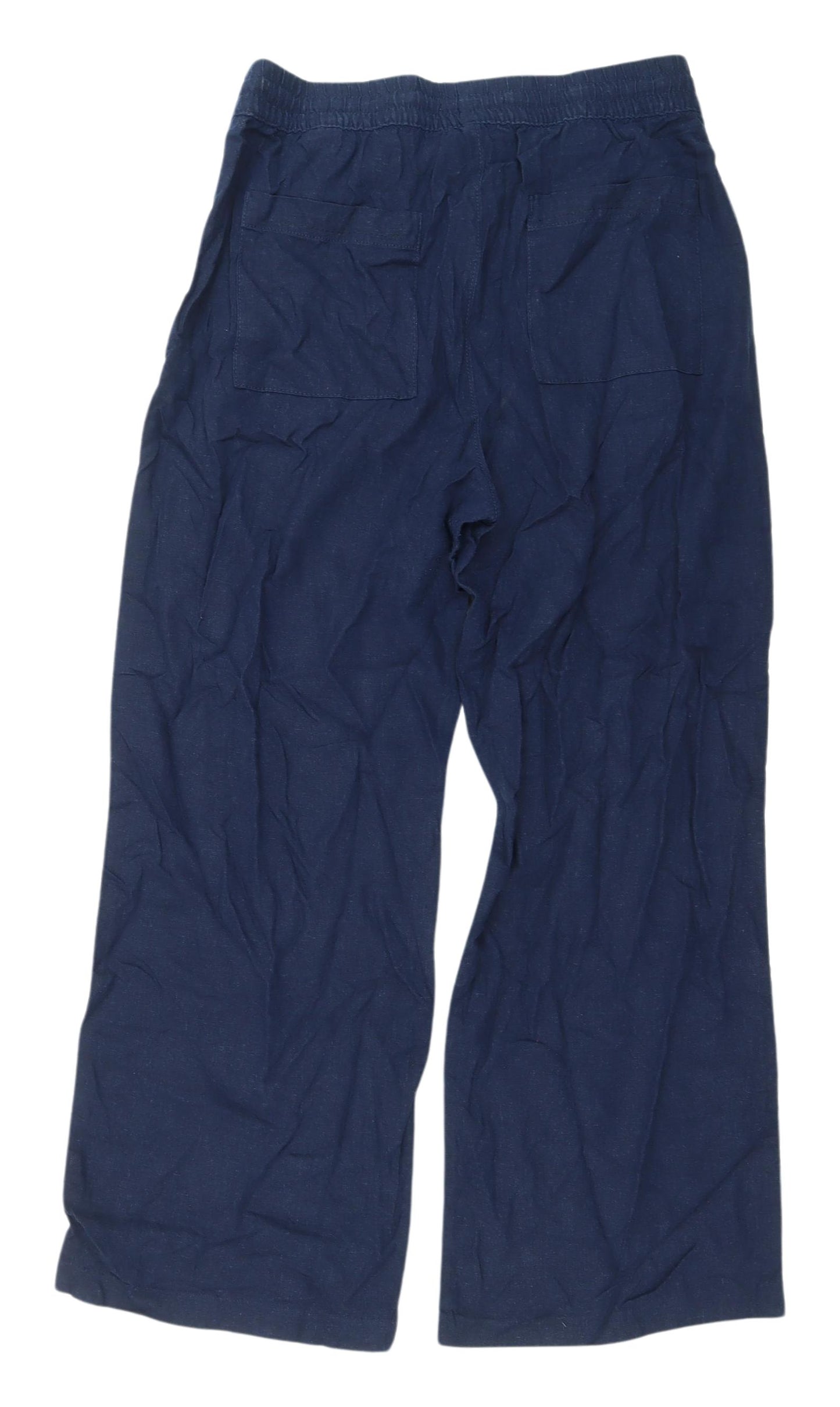 Marks & Spencer Women's Blue Linen Joggers Size 12