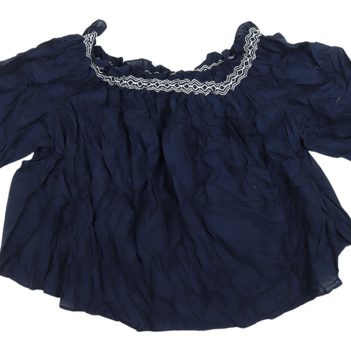 Marks and Spencer Women's Off-Shoulder Navy Blouse