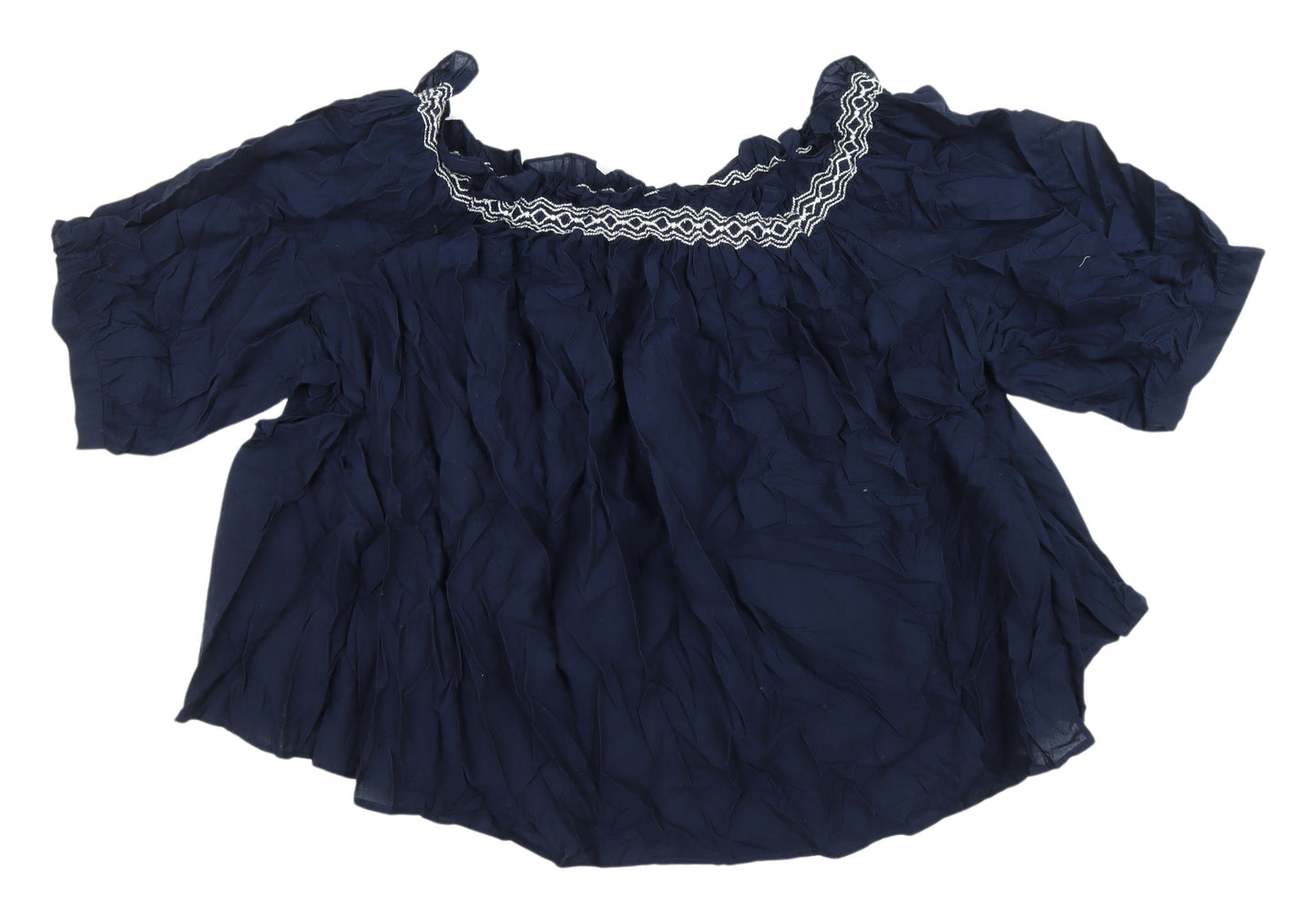 Marks and Spencer Women's Off-Shoulder Navy Blouse