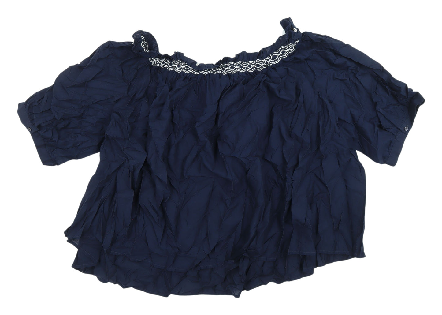 Marks and Spencer Women's Off-Shoulder Navy Blouse